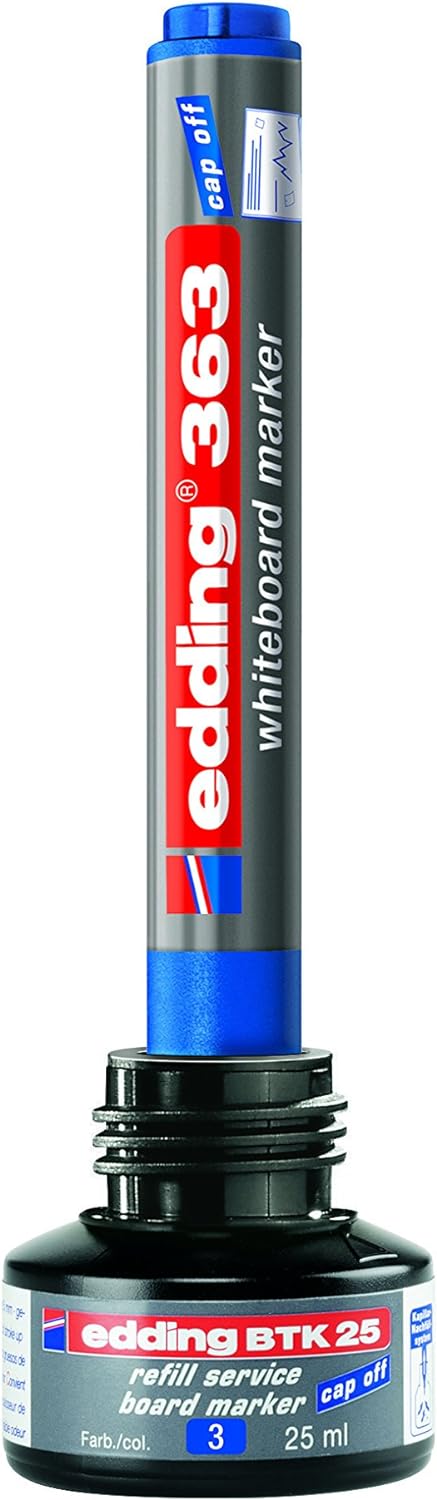 edding BTK 25 refill ink whiteboard marker - red - 25 ml - with capillary system, for quick refilling of almost all edding whiteboard markers
