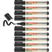 edding 29 Ecoline whiteboard marker - black - box of 10 whiteboard pens - chisel tip 1-5 mm - whiteboard pen dry wipe - for whiteboards, flipcharts, pinboards, memo boards - sketchnotes - refillable