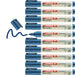 edding 21 Ecoline permanent marker - blue - box of 10 - round tip 1.5-3 mm - waterproof, quick-drying, smear-proof pens - for cardboard, plastic, glass, wood, metal and fabric - refillable