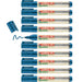 edding 28 Ecoline whiteboard marker - blue - box of 10 whiteboard pens - round tip 1.5-3 mm - whiteboard pen dry wipe - for whiteboards, flipcharts, pinboards, memo boards - sketchnotes - refillable