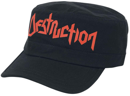Destruction Logo - Army Cap Cap Black, 100% Cotton