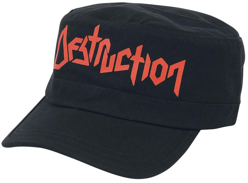 Destruction Logo - Army Cap Cap Black, 100% Cotton