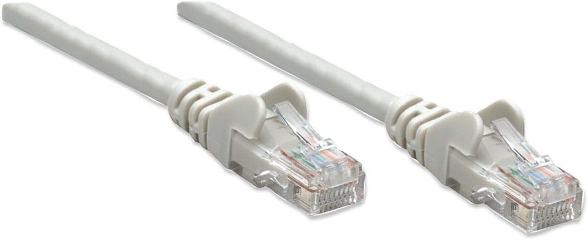Intellinet Network Patch Cable, Cat5e, 0.5m, Grey, CCA, U/UTP, PVC, RJ45, Gold Plated Contacts, Snagless, Booted, Polybag 0.5 m Cat5e, U/UTP, CCA Grey