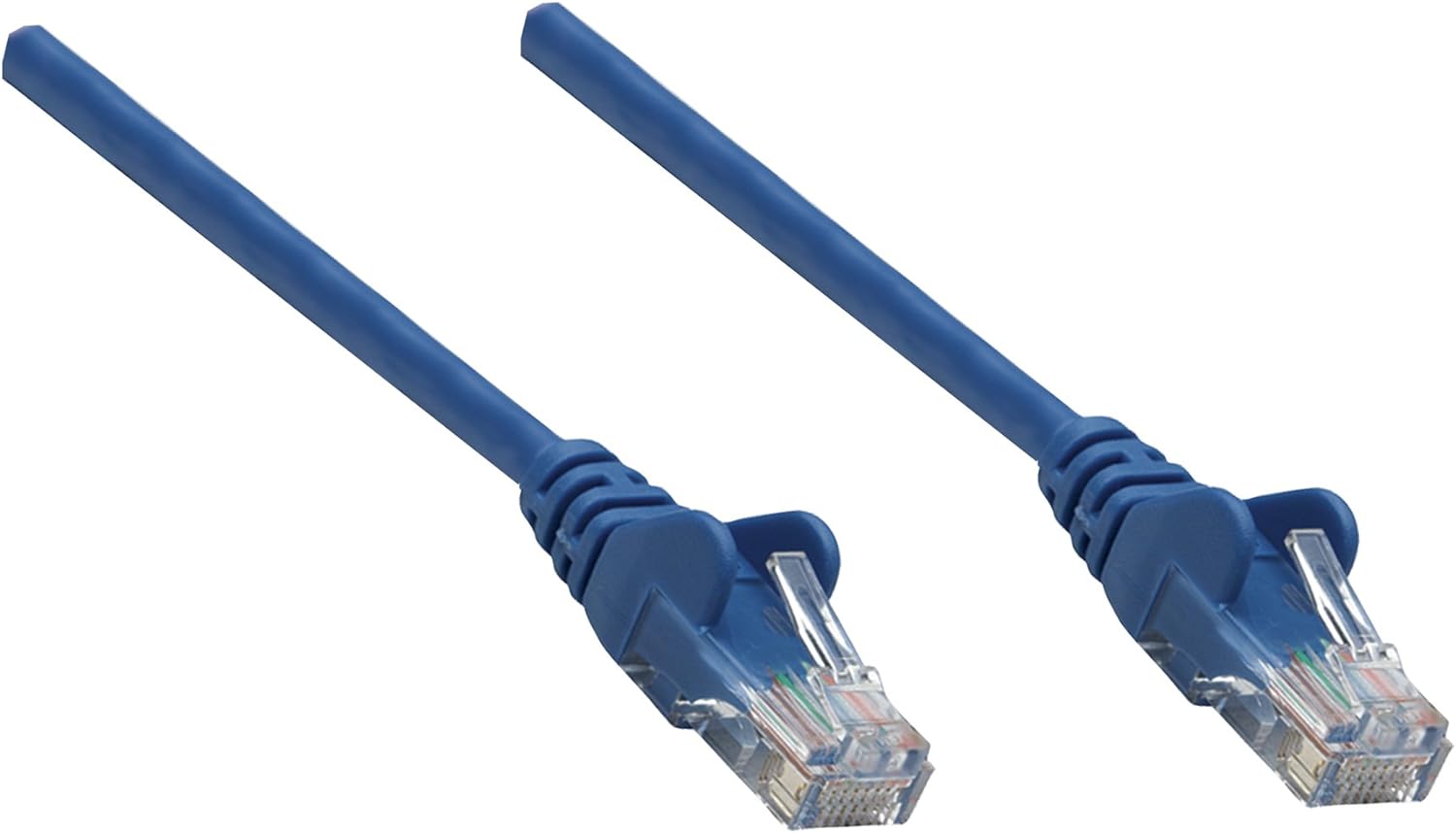 Intellinet Network Patch Cable, Cat5e, 1.5m, Blue, CCA, U/UTP, PVC, RJ45, Gold Plated Contacts, Snagless, Booted, Polybag 1.5 m Cat5e, U/UTP, CCA Blue