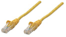 Intellinet Network Patch Cable, Cat5e, 3m, Yellow, CCA, U/UTP, PVC, RJ45, Gold Plated Contacts, Snagless, Booted, Polybag 3 m Cat5e, U/UTP, CCA Yellow