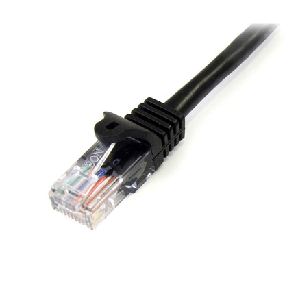 StarTech.com 0.5m Black Cat5e Patch Cable with Snagless RJ45 Connectors - Short Ethernet Cable - 0.5 m Cat 5e UTP Cable (45PAT50CMBK