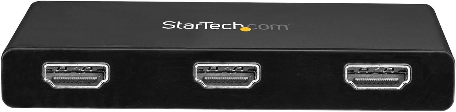 StarTech.com 3-Port USB-C Multi-Monitor Adapter, USB Type-C to 3x HDMI MST Hub, Triple 1080p 60Hz HDMI Laptop Display Extender/Splitter, Extra-Long Built-In Cable, Windows Only (MSTCDP123HD) USB-C DP