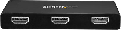 StarTech.com 3-Port USB-C Multi-Monitor Adapter, USB Type-C to 3x HDMI MST Hub, Triple 1080p 60Hz HDMI Laptop Display Extender/Splitter, Extra-Long Built-In Cable, Windows Only (MSTCDP123HD) USB-C DP