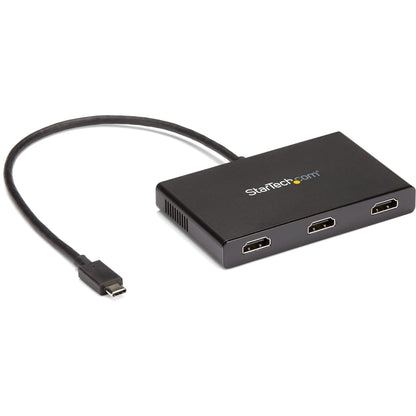 StarTech.com 3-Port USB-C Multi-Monitor Adapter, USB Type-C to 3x HDMI MST Hub, Triple 1080p 60Hz HDMI Laptop Display Extender/Splitter, Extra-Long Built-In Cable, Windows Only (MSTCDP123HD) USB-C DP