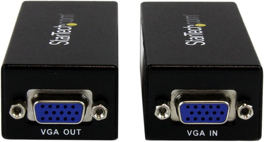 StarTech.com VGA Over CAT5 Extender – 250 ft (80m) – 1 Local and 1 Remote Unit - VGA Video Over Ethernet Extender Kit (ST121UTPEP