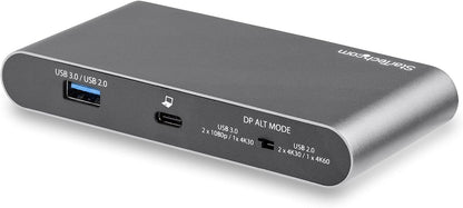 StarTech.com USB C Dock - 4K Dual Monitor HDMI Display - Mini Laptop Docking Station - 100W Power Delivery Passthrough - GbE, 2-Port USB-A Hub - USB Type-C Multiport Adapter - 3.3' Cable (DK30C2HAGPD