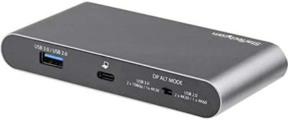 StarTech.com USB C Dock - 4K Dual Monitor HDMI Display - Mini Laptop Docking Station - 100W Power Delivery Passthrough - GbE, 2-Port USB-A Hub - USB Type-C Multiport Adapter - 3.3' Cable (DK30C2HAGPD