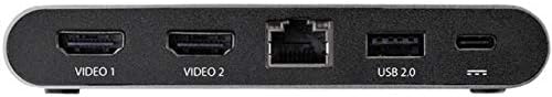 StarTech.com USB C Dock - 4K Dual Monitor HDMI Display - Mini Laptop Docking Station - 100W Power Delivery Passthrough - GbE, 2-Port USB-A Hub - USB Type-C Multiport Adapter - 3.3' Cable (DK30C2HAGPD