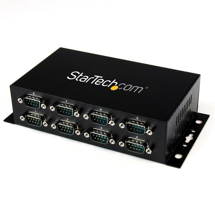 StarTech.com 8 Port USB to Serial RS232 Adapter - Wall Mount - Din Rail - COM Port Retention - FTDI USB to DB9 RS232 Hub (ICUSB2328I