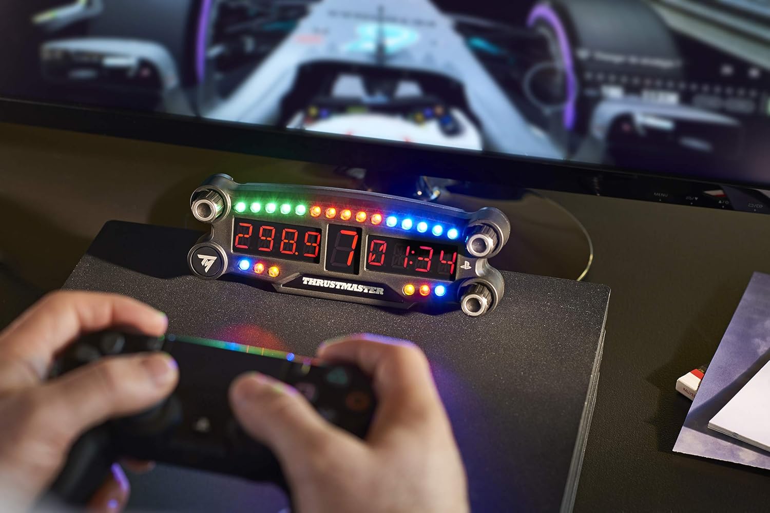 Thrustmaster BT Led Display Bluetooth Wireless LED Display Unit per Racing Games per PS4 e PC