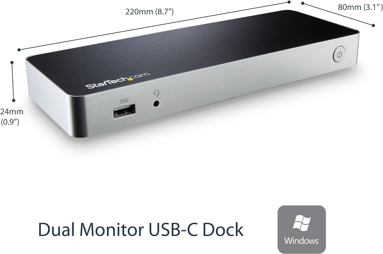 StarTech.com Dual Monitor USB C Docking Station with 60W Power Delivery for Windows Laptops - USB C to HDMI / DVI Dock - USB 3.1 Gen 1 Type C Dock w/ Charging - Thunderbolt 3 Compatible (MST30C2HHPDU