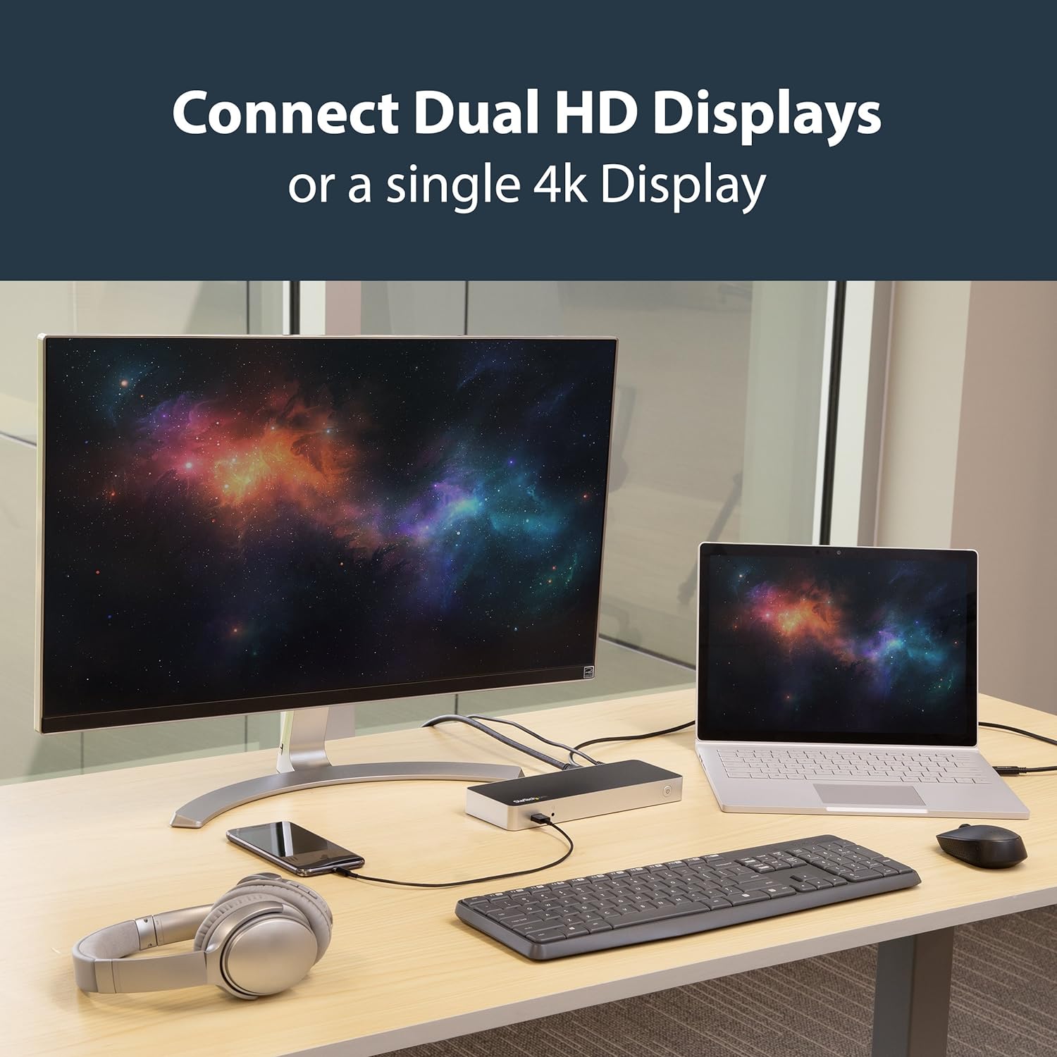 StarTech.com Dual Monitor USB C Docking Station with 60W Power Delivery for Windows Laptops - USB C to HDMI / DVI Dock - USB 3.1 Gen 1 Type C Dock w/ Charging - Thunderbolt 3 Compatible (MST30C2HHPDU