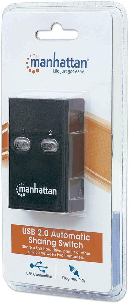 Usb 2 Automatic Sharing Switch- 2X Usb Dual Control Auto-Sensing