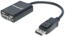 Manhattan DisplayPort auf VGA Konverter-Kabel (DisplayPort-Stecker auf HD15-Buchse 15 cm aktiv) schwarz 151962