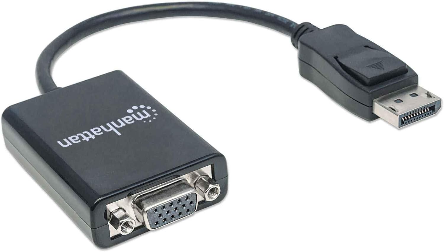 Manhattan DisplayPort auf VGA Konverter-Kabel (DisplayPort-Stecker auf HD15-Buchse 15 cm aktiv) schwarz 151962
