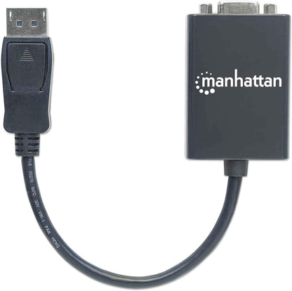 Manhattan DisplayPort auf VGA Konverter-Kabel (DisplayPort-Stecker auf HD15-Buchse 15 cm aktiv) schwarz 151962