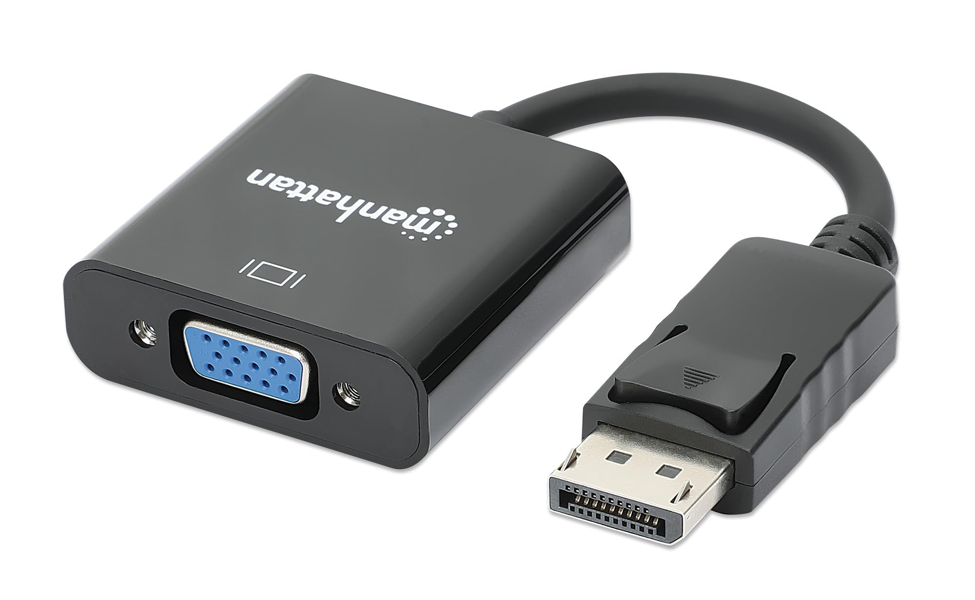 Manhattan DisplayPort auf VGA Konverter-Kabel (DisplayPort-Stecker auf HD15-Buchse 15 cm aktiv) schwarz 151962