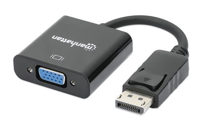 Manhattan DisplayPort auf VGA Konverter-Kabel (DisplayPort-Stecker auf HD15-Buchse 15 cm aktiv) schwarz 151962