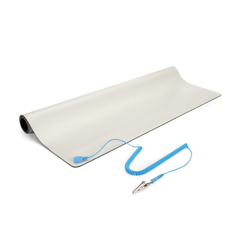 StarTech.com Anti-Static Mat - 25” x 27.5” Electrical Grounding Desk Pad - For Home or Work - Beige (M3013