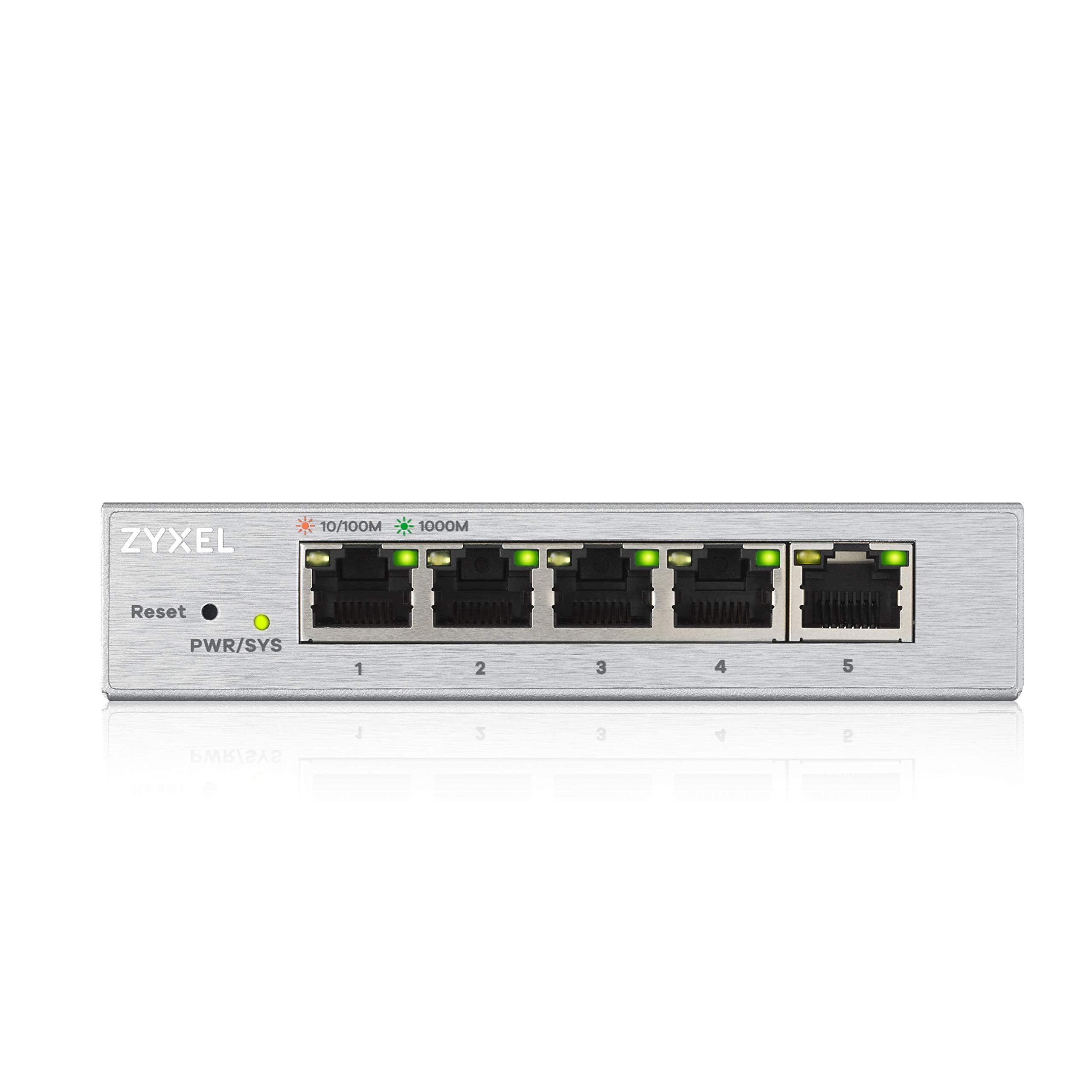 Zyxel 5-Port Gigabit Web Managed Switch, Lifetime Warranty, UK Plug