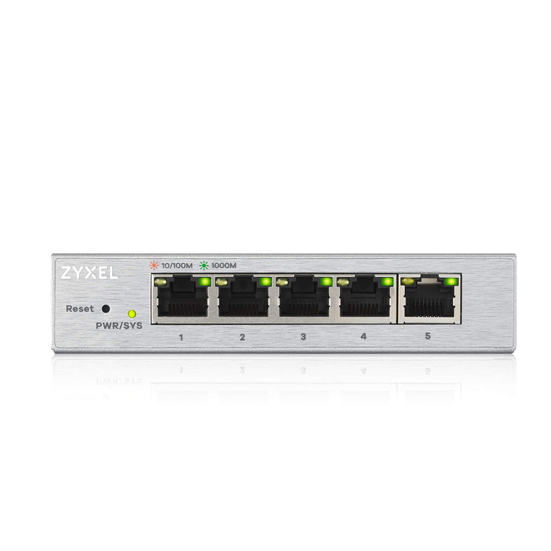 Zyxel 5-Port Gigabit Web Managed Switch, Lifetime Warranty, UK Plug