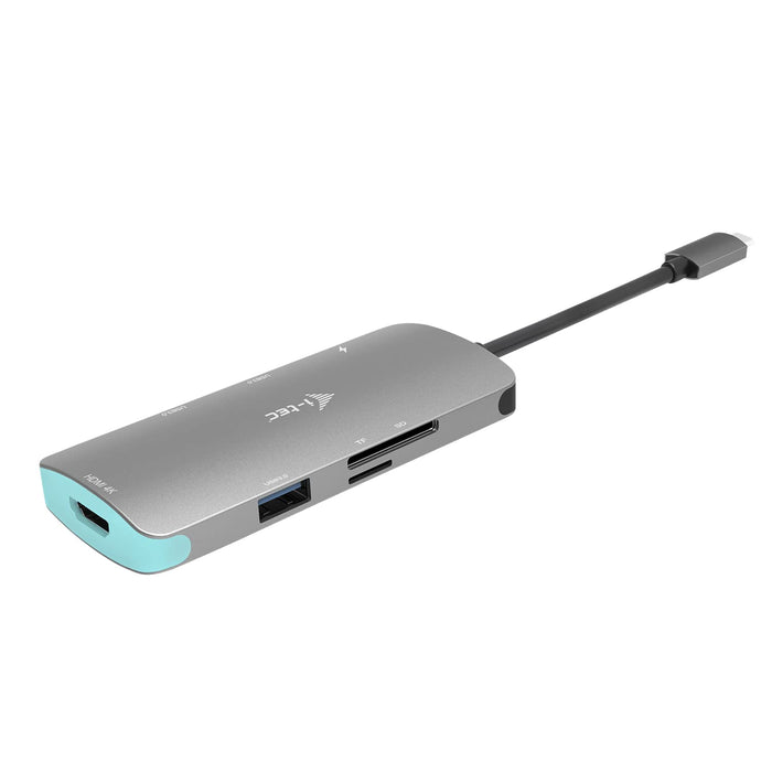 i-tec USB-C 4K Nano Docking Station Metallo 1x HDMI 3x USB 3.0 1x SD/MicroSD Power Delivery 100W per Windows MacOS Android ChromeOS