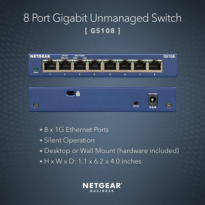8 Port 10/100/1000 Switch External Psu
