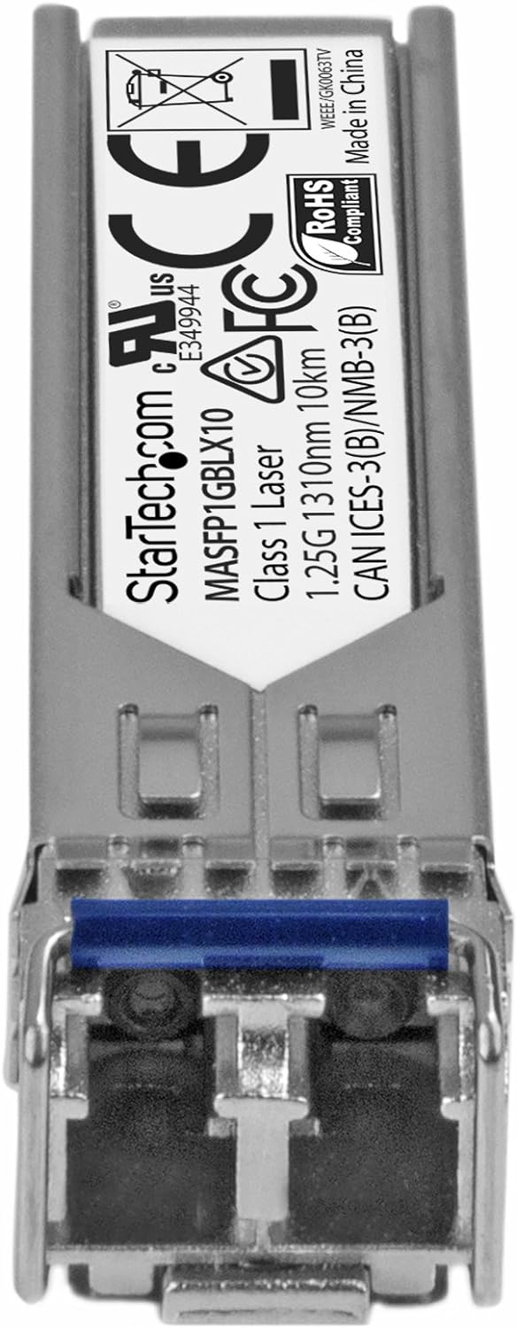 StarTech.com Cisco Meraki MA-SFP-1GB-LX10 Compatible SFP Module - 1000BASE-LX - 1GbE Single Mode Fiber SMF Optic Transceiver - 1GE Gigabit Ethernet LC 10km - 1310nm Cisco Meraki MS225 (MASFP1GBLX10