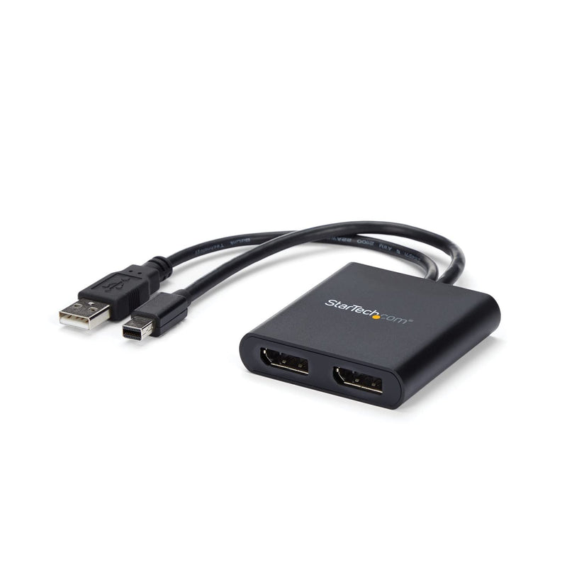 StarTech.com 2-Port Multi Monitor Adapter - Mini DisplayPort to 2x DisplayPort MST Hub - Dual 4K 30Hz - Video Splitter for Extended Desktop Mode on Windows PCs Only - mDP 1.2 to 2x DP (MSTMDP122DP