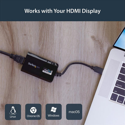 StarTech.com USB 3.0 to HDMI Adapter - DisplayLink Certified - 1080p (1920x1200) - USB Type-A to HDMI Display Adapter Converter for Monitor - External Video & Graphics Card - Windows/Mac (USB32HDPRO