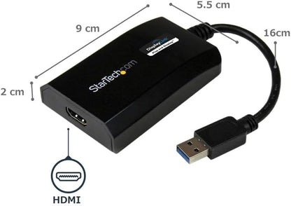 StarTech.com USB 3.0 to HDMI Adapter - DisplayLink Certified - 1080p (1920x1200) - USB Type-A to HDMI Display Adapter Converter for Monitor - External Video & Graphics Card - Windows/Mac (USB32HDPRO