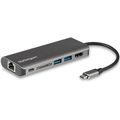 StarTech.com USB C Multiport Adapter, Portable USB-C Dock to 4K HDMI, 2-pt USB 3.0 Hub, SD/SDHC, GbE, 60W PD Pass-Through - USB Type-C/Thunderbolt 3 - REPLACED BY DKT30CSDHPD3 (DKT30CSDHPD