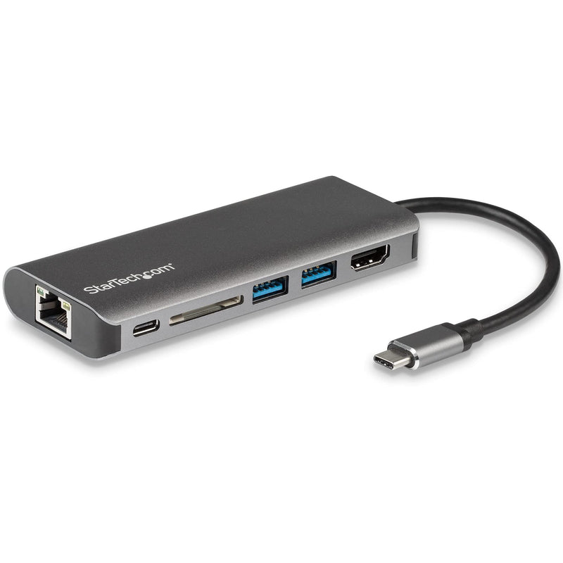 StarTech.com USB C Multiport Adapter, Portable USB-C Dock to 4K HDMI, 2-pt USB 3.0 Hub, SD/SDHC, GbE, 60W PD Pass-Through - USB Type-C/Thunderbolt 3 - REPLACED BY DKT30CSDHPD3 (DKT30CSDHPD
