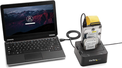 StarTech.com Dual-Bay USB 3.0 to SATA and IDE Hard Drive Docking Station, USB Hard Drive Dock, External 2.5/3.5" SATA III / IDE, SSD/HDD Docking Station, Hot-Swap Drive Bays, Top-Loading (UNIDOCKU33