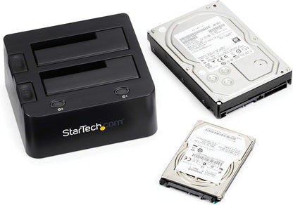 StarTech.com Dual-Bay USB 3.0 to SATA and IDE Hard Drive Docking Station, USB Hard Drive Dock, External 2.5/3.5" SATA III / IDE, SSD/HDD Docking Station, Hot-Swap Drive Bays, Top-Loading (UNIDOCKU33