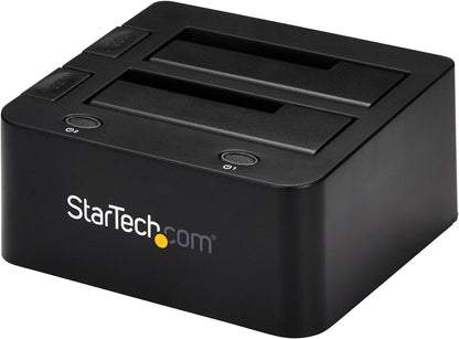 StarTech.com Dual-Bay USB 3.0 to SATA and IDE Hard Drive Docking Station, USB Hard Drive Dock, External 2.5/3.5" SATA III / IDE, SSD/HDD Docking Station, Hot-Swap Drive Bays, Top-Loading (UNIDOCKU33
