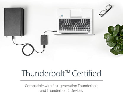 StarTech.com Thunderbolt 3 to Thunderbolt 2 Adapter (Non-Reversible) - TB3 Laptop to TB2 (20Gbps) or TB1 (10Gbps) Devices / Displays - Black - Windows/Mac (TBT3TBTADAP