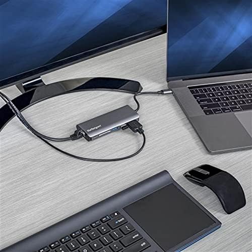 StarTech.com USB C Multiport Adapter - USB-C Travel Dock to 4K HDMI, 3x USB 3.0 Hub, SD/SDHC, GbE, 60W PD 3.0 Pass-Through - USB Type-C/Thunderbolt 3 - Upgraded Version of DKT30CSDHPD (DKT30CSDHPD3