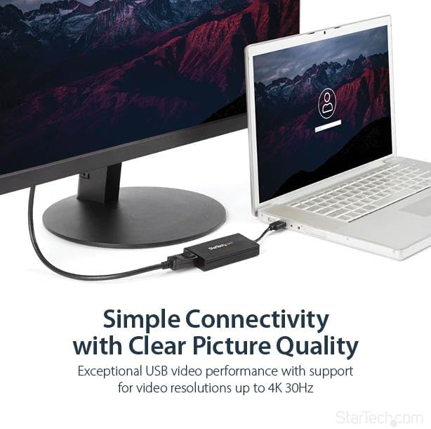 StarTech.com USB 3.0 to DisplayPort Adapter 4K Ultra HD, DisplayLink Certified, Video Converter w/ External Graphics Card - Mac & Windows (USB32DP4K