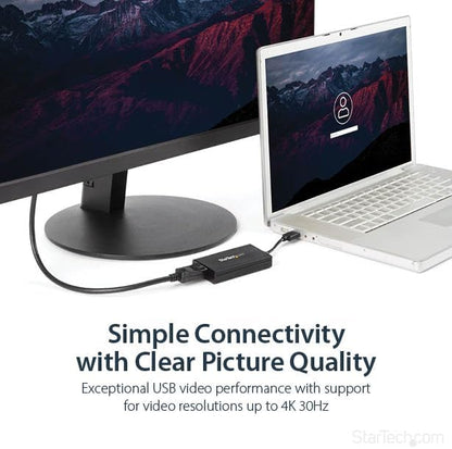 StarTech.com USB 3.0 to DisplayPort Adapter 4K Ultra HD, DisplayLink Certified, Video Converter w/ External Graphics Card - Mac & Windows (USB32DP4K