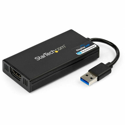 StarTech.com USB 3.0 to HDMI Adapter - 4K 30Hz Ultra HD - DisplayLink Certified - USB Type-A to HDMI Display Adapter Converter for Monitor - External Video & Graphics Card - Mac & Windows (USB32HD4K