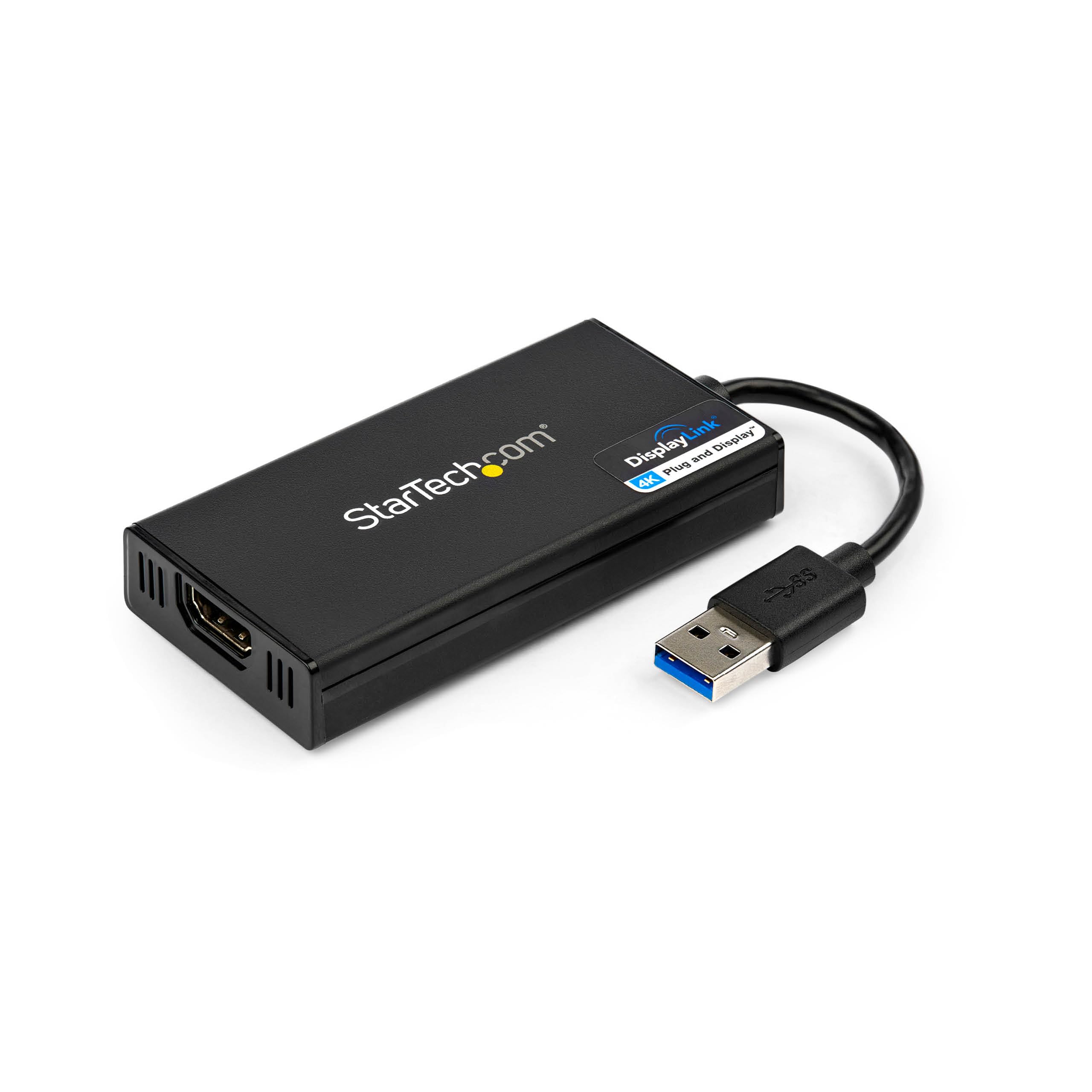 StarTech.com USB 3.0 to HDMI Adapter - 4K 30Hz Ultra HD - DisplayLink Certified - USB Type-A to HDMI Display Adapter Converter for Monitor - External Video & Graphics Card - Mac & Windows (USB32HD4K