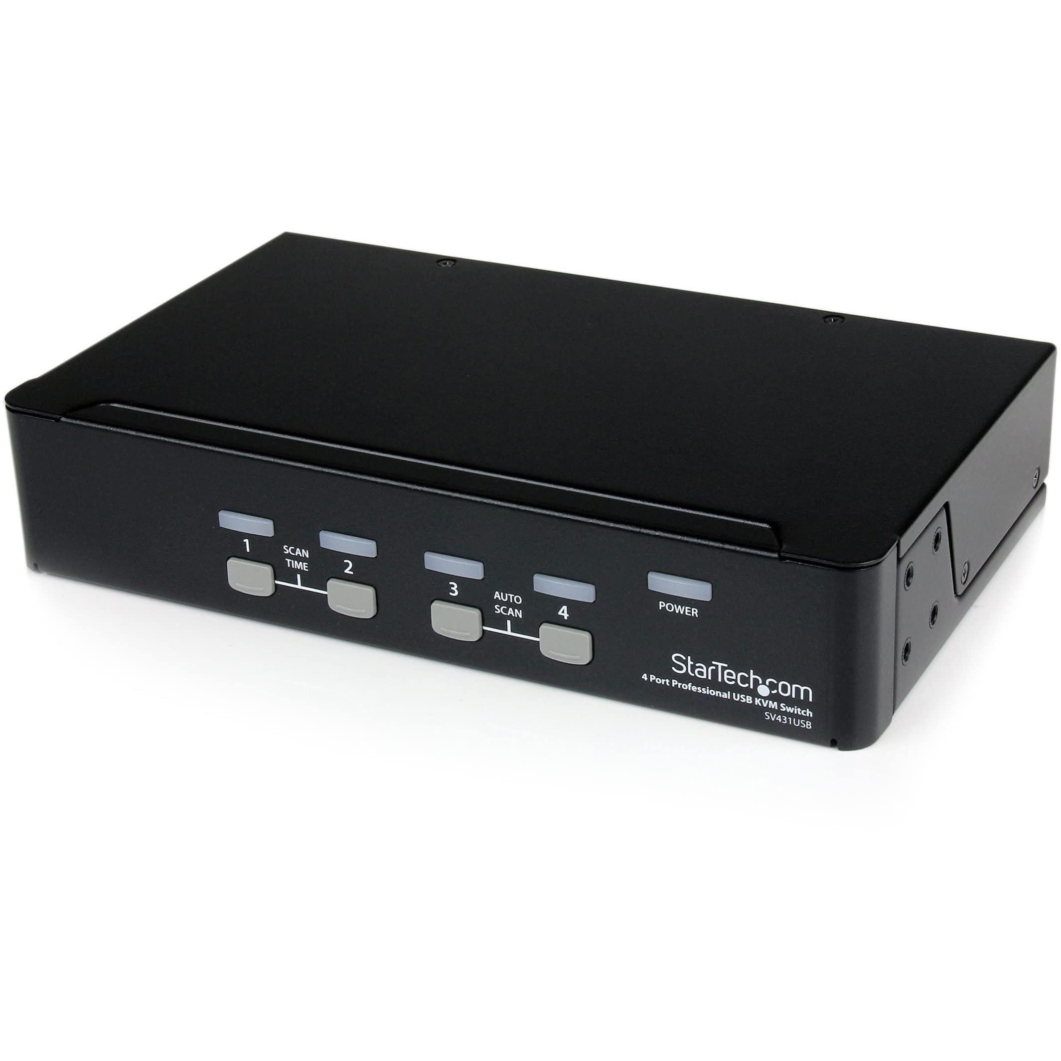 StarTech.com 4 Port Professional VGA USB KVM Switch with Hub - 1U Rack-mountable KVM Switch (SV431USB