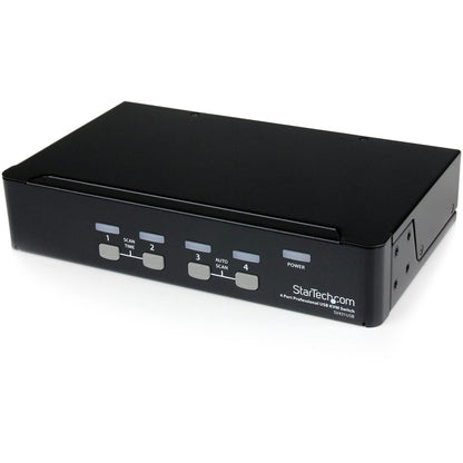 StarTech.com 4 Port Professional VGA USB KVM Switch with Hub - 1U Rack-mountable KVM Switch (SV431USB