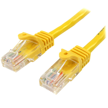StarTech.com 1 m Yellow Cat5e Snagless RJ45 UTP Patch Cable - 1m Patch Cord - Ethernet Patch Cable - RJ45 Male to Male Cat 5e Cable (45PAT1MYL